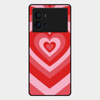 Latte Love Patter Glass Case Cover - Red For Iqoo 9 Pro 5G