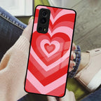 Latte Love Patter Glass Case Cover - Red For Vivo - ShopOnCliQ