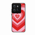Latte Love Patter Glass Case Cover - Red For Motorola Edge 50 Neo