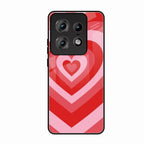 Latte Love Patter Glass Case Cover - Red For Motorola Edge 50 Pro