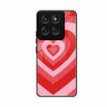 Latte Love Patter Glass Case Cover - Red For Motorola Edge 60 Stylus 5G