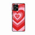 Latte Love Patter Glass Case Cover - Red For Motorola G64 5G