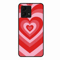 Latte Love Patter Glass Case Cover - Red For Motorola g84 5G