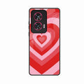 Latte Love Patter Glass Case Cover - Red For Motorola G85 5G