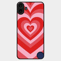 Latte Love Patter Glass Case Cover - Red For Nothing Cmf Phone 1