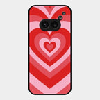 Latte Love Patter Glass Case Cover - Red For Nothing Phone 2A 5G