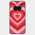 Latte Love Patter Glass Case Cover - Red For Nothing Phone 2A Plus