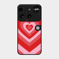 Latte Love Patter Glass Case Cover - Red For Nothing Phone 3 5G