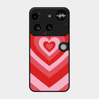 Latte Love Patter Glass Case Cover - Red For Nothing Phone 3 5G