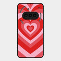 Latte Love Patter Glass Case Cover - Red For Nothing Phone 3A 5G
