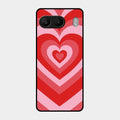 Latte Love Patter Glass Case Cover - Red For Oneplus Nord 4 5G