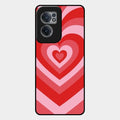 Latte Love Patter Glass Case Cover - Red For Oneplus Nord Ce 2 5G