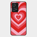 Latte Love Patter Glass Case Cover - Red For Oneplus Nord Ce 2 Lite 5G