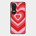 Latte Love Patter Glass Case Cover - Red For Oneplus Nord Ce 4 Lite 5G