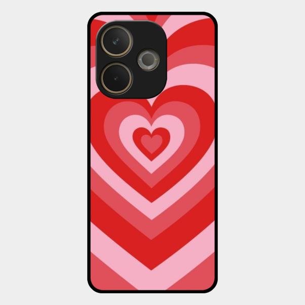 Latte Love Patter Glass Case Cover - Red For Oppo A5 Pro 5G
