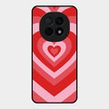 Latte Love Patter Glass Case Cover - Red For Oppo F29 Pro 5G