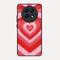 Latte Love Patter Glass Case Cover - Red For Oppo F31 Pro Plus 5G