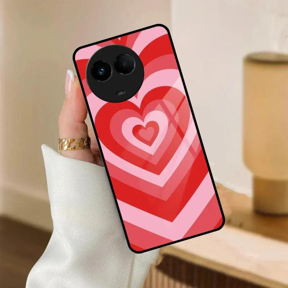 Latte Love Patter Glass Case Cover For Realme/Narzo - ShopOnCliQ