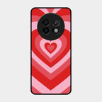 Latte Love Patter Glass Case Cover - Red For Realme 13 Plus 5G