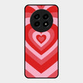 Latte Love Patter Glass Case Cover - Red For Realme 13 Pro 5G