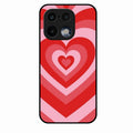 Latte Love Patter Glass Case Cover - Red For Realme 16 Pro 5G