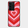 Latte Love Patter Glass Case Cover - Red For Realme C75 5G