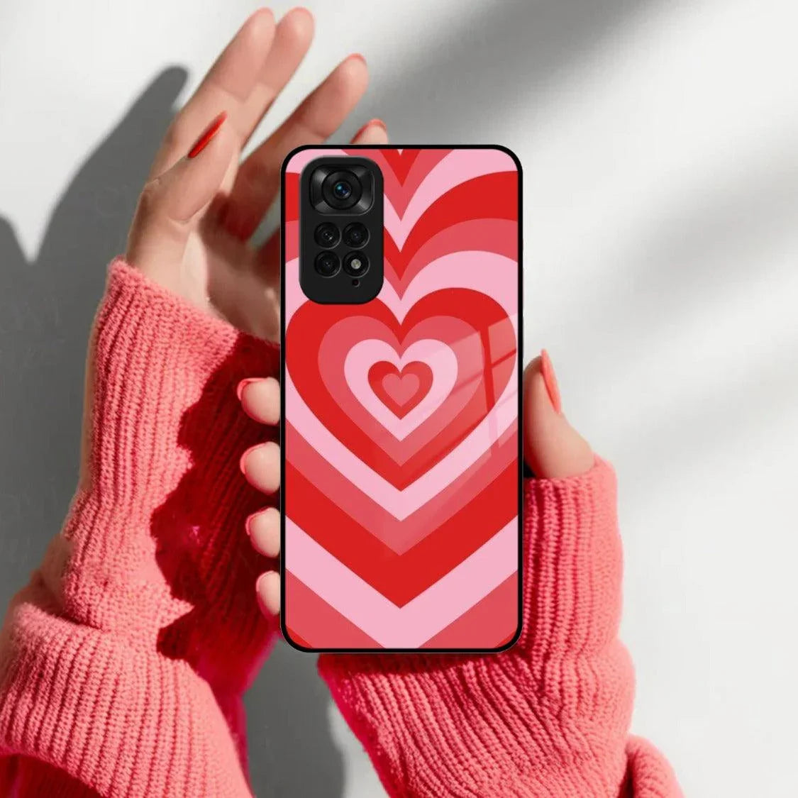 Latte Love Patter Glass Case Cover - Red Redmi/Xiaomi - ShopOnCliQ