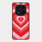 Latte Love Patter Glass Case Cover - Red For Redmi Note 15 Pro Plus 5G