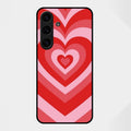 Latte Love Patter Glass Case Cover - Red For Samsung Galaxy S25 FE 5G