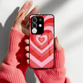 Latte Love Patter Glass Case Cover - Red For Vivo - ShopOnCliQ