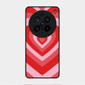 Latte Love Patter Glass Case Cover - Red For Vivo X200 Pro 5G