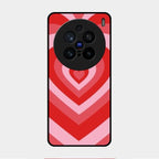 Latte Love Patter Glass Case Cover - Red For Vivo X200 Pro 5G
