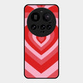 Latte Love Patter Glass Case Cover - Red For Xiaomi 15 Ultra 5G