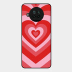 Latte Love Patter Glass Case Cover - Red For Xiaomi Mi 10I 5G