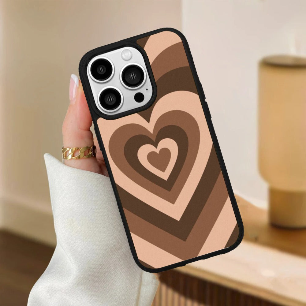 Latte Love Patter Glossy Metal Case Cover Coffee For iPhone