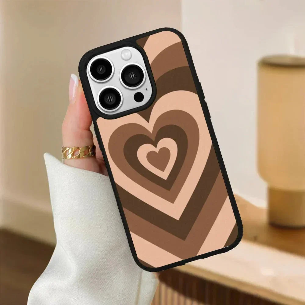Latte Love Patter Glossy Metal Case Cover Coffee For iPhone - ShopOnCliQ
