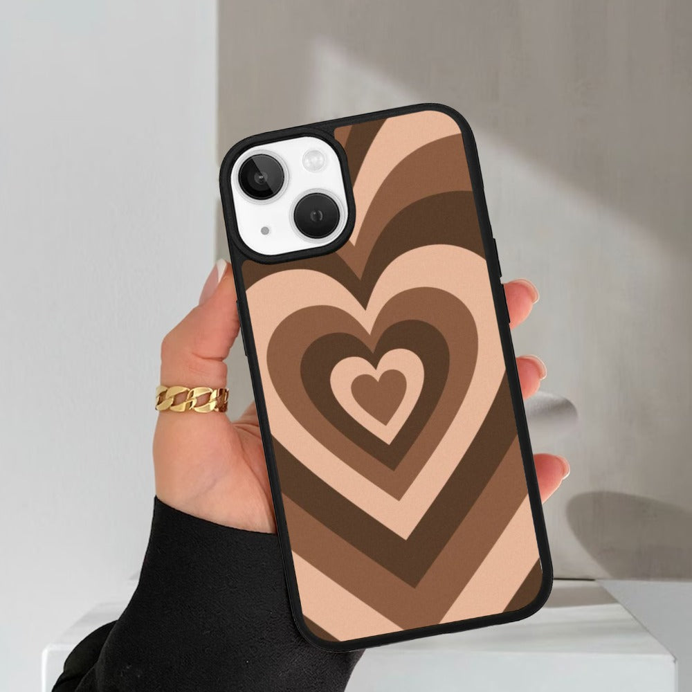 Latte Love Patter Glossy Metal Case Cover Coffee For iPhone