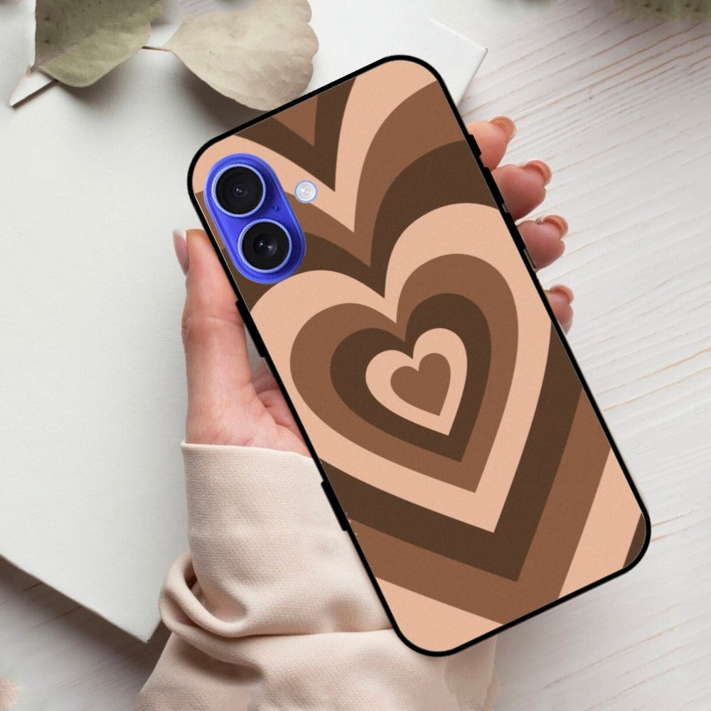 Latte Love Patter Glossy Metal Case Cover Coffee For iPhone