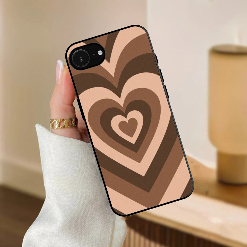 Latte Love Patter Glossy Metal Case Cover Coffee For iPhone