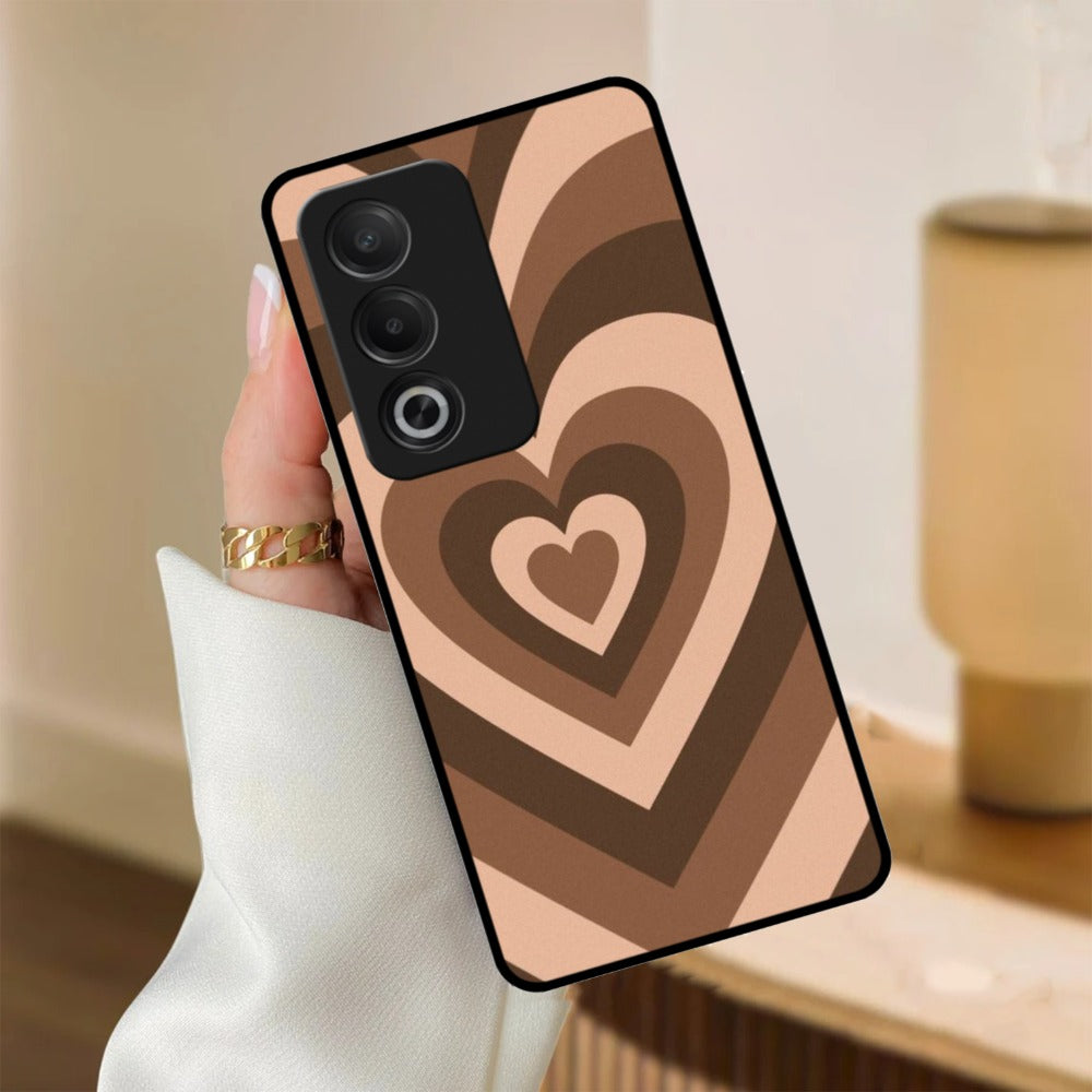Latte Love Patter Glossy Metal Case Cover Coffee For Oppo