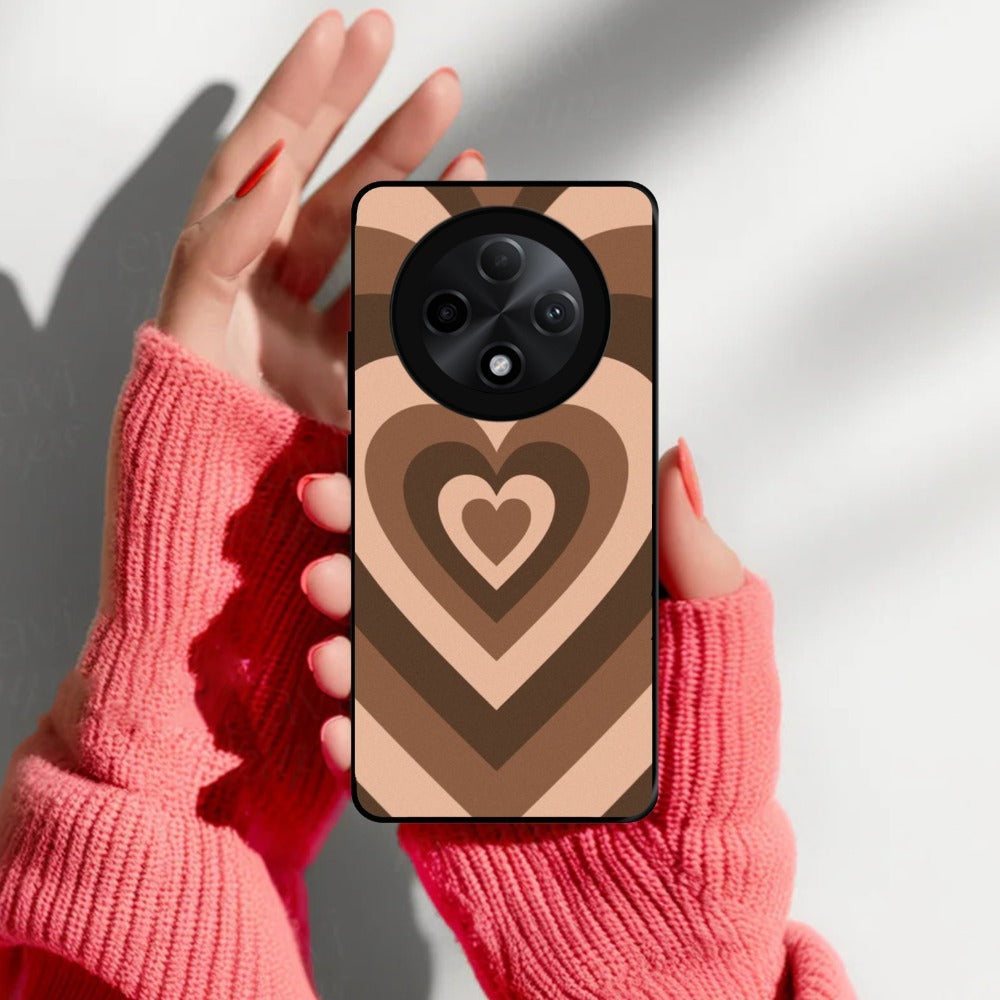 Latte Love Patter Glossy Metal Case Cover Coffee For Oppo