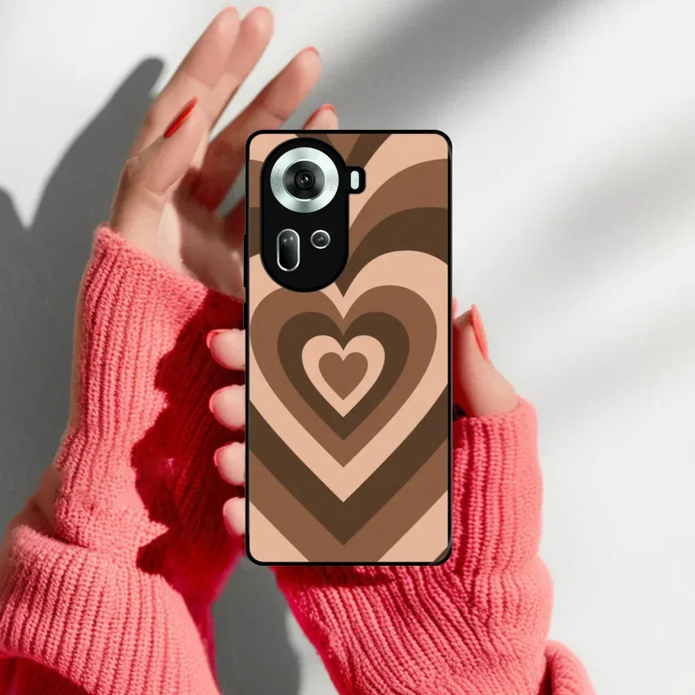 Latte Love Patter Glossy Metal Case Cover Coffee For Oppo - ShopOnCliQ