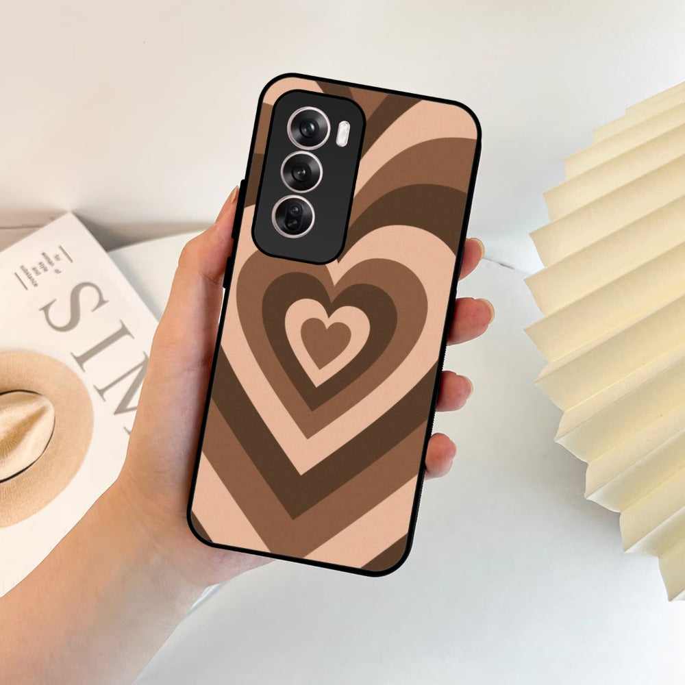 Latte Love Patter Glossy Metal Case Cover Coffee For Oppo