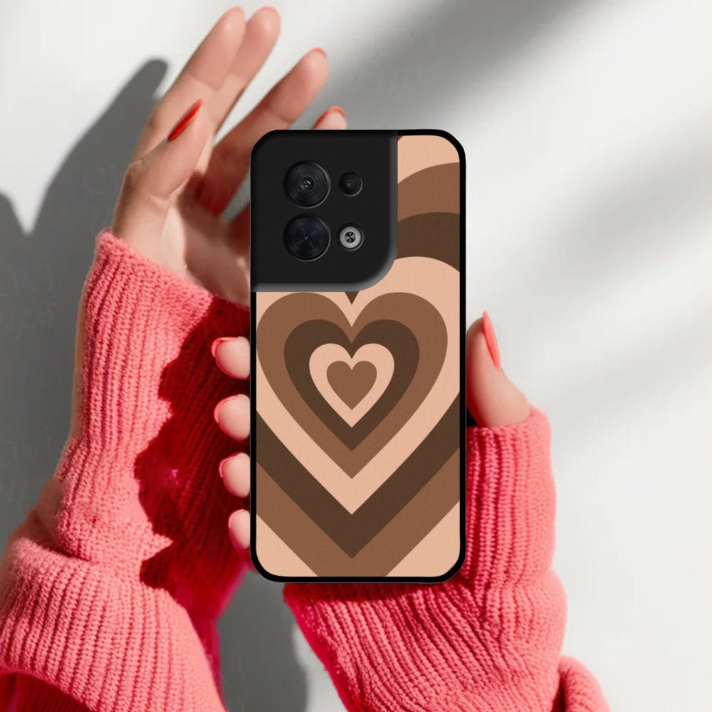 Latte Love Patter Glossy Metal Case Cover Coffee For Oppo