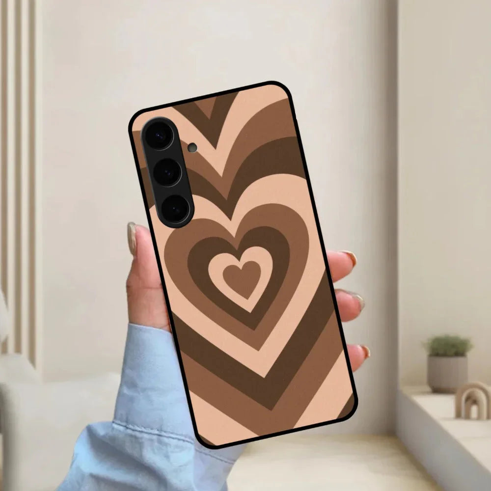 Latte Love Patter Glossy Metal Case Cover Coffee For Samsung - ShopOnCliQ