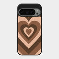 Latte Love Pattern Glossy Metal Case Cover For Google Pixel 9 Pro 5G