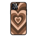 Latte Love Pattern Glossy Metal Case Cover For iPhone 11 Pro