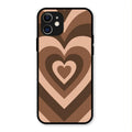 Latte Love Pattern Glossy Metal Case Cover For iPhone 12