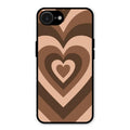 Latte Love Pattern Glossy Metal Case Cover For iPhone 16e