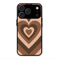 Latte Love Pattern Glossy Metal Case Cover For iPhone 17 Pro